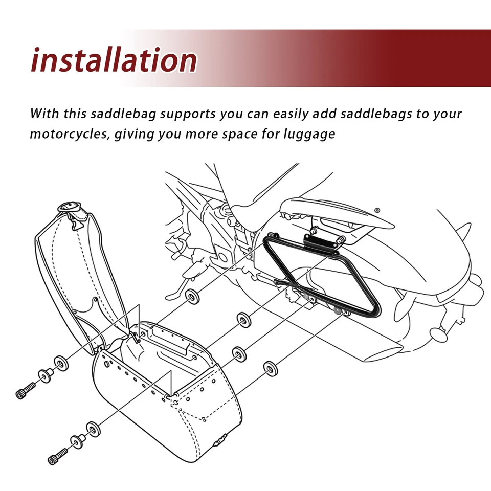 Kit de soportes de montaje de alforja Valkyrie para Honda 2014-2015 GL1800C/GL1800CA Foto 3 de 4