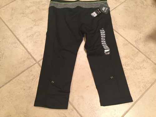 Lukka Capri Leggings Womens Large Black/stripe waist Activewear Workout Gear NWT - Picture 6 of 6