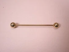 1-13/16" Screw Type, Ball Ends, Gold Tone Vintage Collar Bar L426