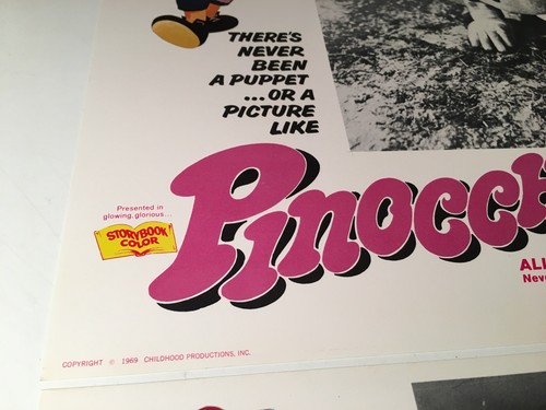 Pinocchio Rara Lobby Card Originale Set di 8 Marionette Tedesche Fantasy Avventura 1969 - Foto 6 di 11