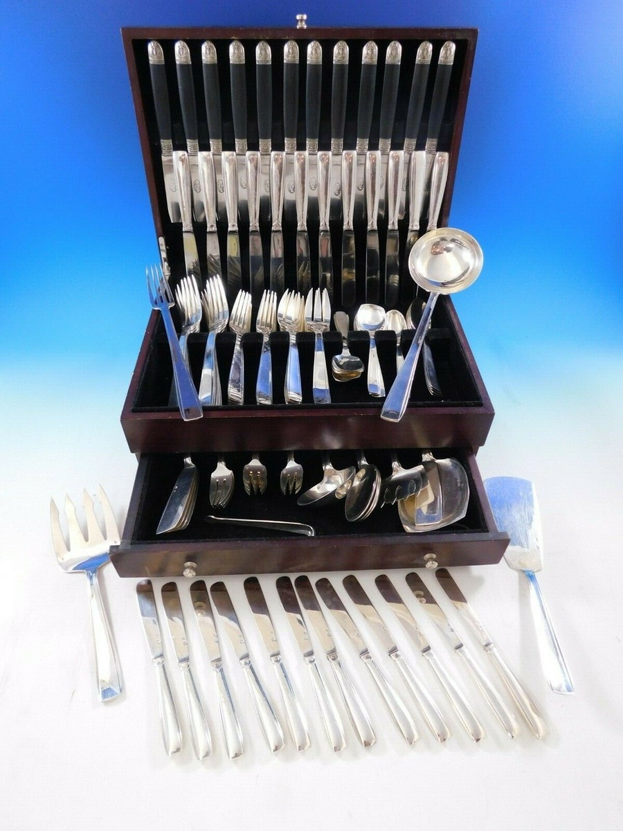 Puiforcat ／Service à poisson 24pc Antique French Sterling Silver PUIFORCAT Fork & Knife