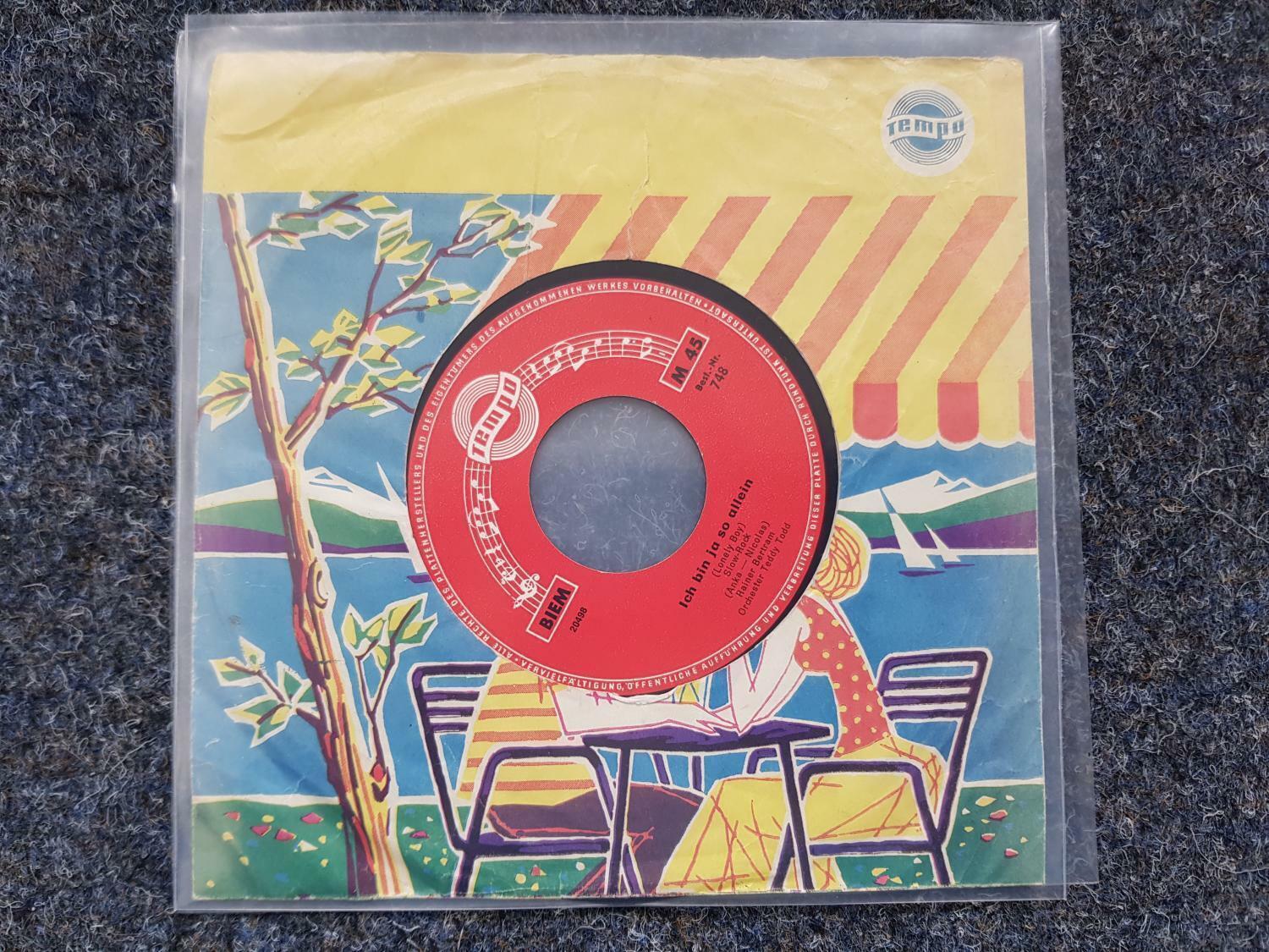 7"" Single Vinyl Rainer Bertram - Ich bin ja so allein / CV Paul Anka - Lonely bo
