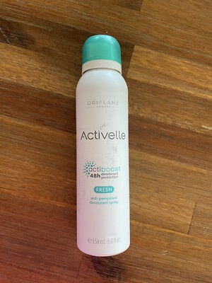 ORIFLAME SWEDEN ACTIVELLE FRESH 72H ANTI-PERSPIRANT DEO SPRAY 150 ml NEW