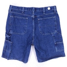 Faded Glory Jean Shorts Denim Cotton Mens SZ 38 Blue Straight VTG Carpenter 90s
