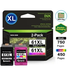 GATAPO® 61xl Ink Cartridges for HP 61 XL For ENVY 4500 4501 4502 4503 4504 4505