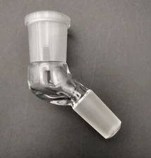 B Quality 18mm-14mm 45 Degree Angle Glass Ground Joint Attachment Adapter Elbow