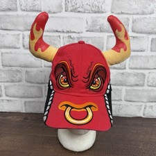 Monster Jam El Toro Loco Adjustable Hat Cap Red Embroidered Horns Youth Size