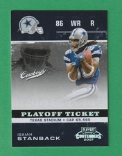 ISAIAH STANBACK 2007 Contenders RC Playoff Ticket #159 Cowboys Rookie Card #/99*. rookie card picture