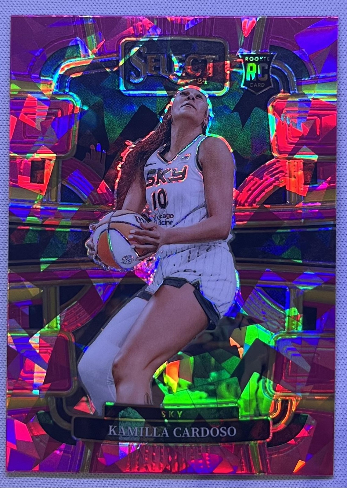 2024 Panini Select WNBA #33 Kamilla Cardoso Prizms Pink Ice