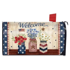 Briarwood Lane Welcome American Mason Jars Mailbox Cover