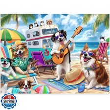 500 Piece Jigsaw Puzzle for Adults, Beach Dog Cat Puzzles 500 Piece for Adult