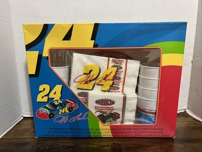 VTG Vintage 1996 Jeff Gordon 24 NASCAR Party Cups Tablecloth Napkins Plates NEW