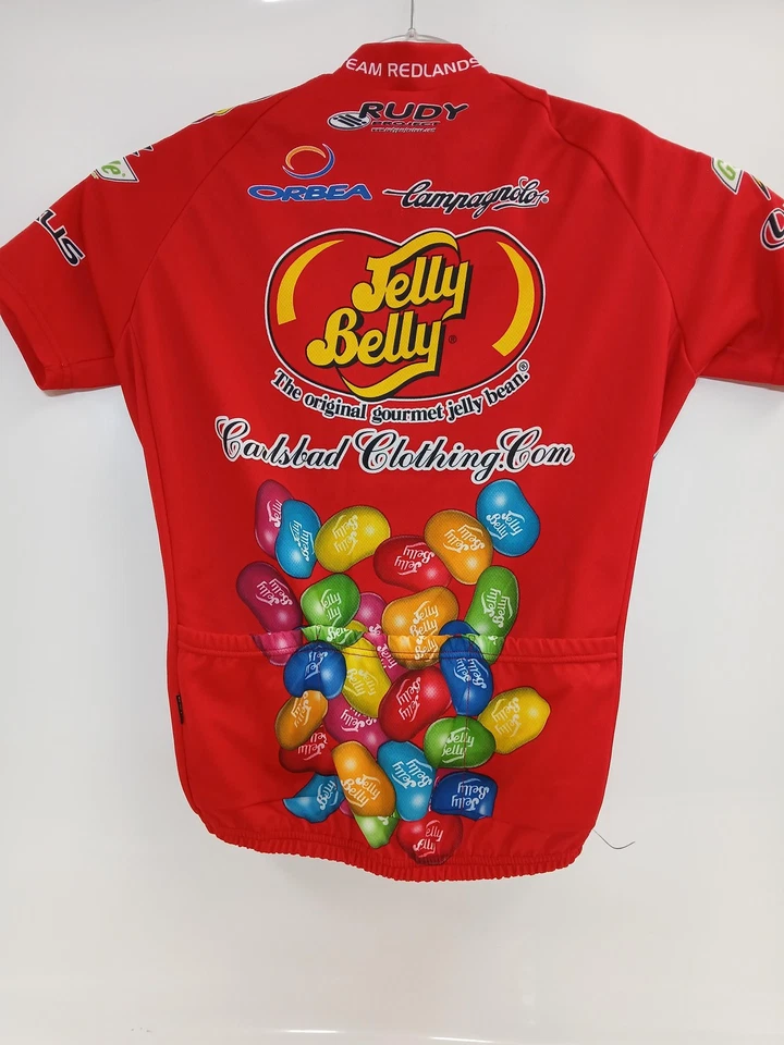 Camiseta deportiva de ciclismo Etxeondo Jelly Belly para hombre XXL roja cremallera completa manga corta Carlsbad Foto 4 de 4