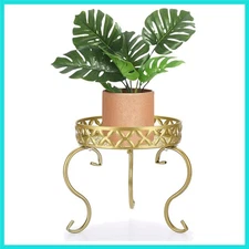 Metal Round Plant Stand Indoor Outdoor Flower Pot Holder, Heavy Duty Iron Pla...