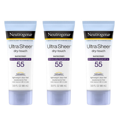 Neutrogena Ultra Sheer Dry Touch Sonnenschutz Breitspektrum LSF 55 Lotion 88 ml