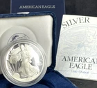 1995 P American Silver Eagle Proof Coin, HIGHLY COLLECTABLE, OGP & COA #0174