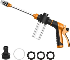 High Pressure Soap Sprayer for Garden Hose, Foam Gun Car Wash Large, Orange 