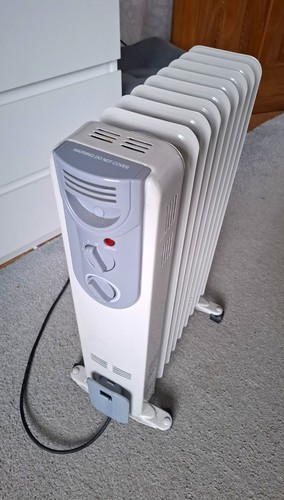 Toolstation 2000W Portable Oil Filled Radiator Heater 3 Heat White/Grey CYBL20-9