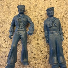 Marx Vintage 1950s Soft Plastic 60mm Navy Sailor Standing Figure Lot