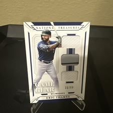 2019 Panini National Treasures Brewers Eric Thames dual Game Gear /99