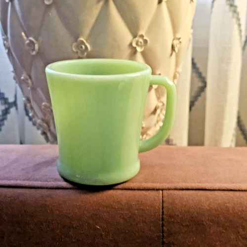 Vintage Fire King Jadeite Jadite Glass Green D Handle Mug Cup Anchor Hocking USA