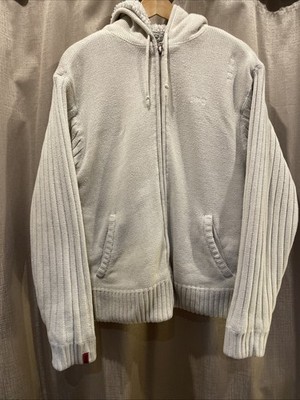 Schott NYC White Cotton Pelican Warm Hood Jacket Size XL