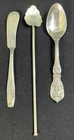 Lot of 03 Sterling Silver Items Tea Spoon Butter Knife Ice Tea Straw 72 Grms