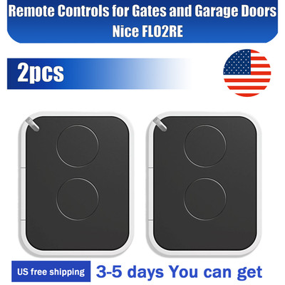 2PCS Garage Door Remotes for NICE FLOR-S/Nice Era One/NICE ERA INTI