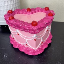 NEW 6  Glossy Pink Valentines Day Cake Decor