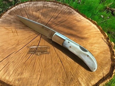 3.14  Joker Pointer Camping Folding Knife (Bullhorn Scales) Handmade in Spain