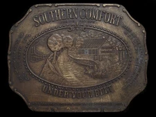 NA21148 VINTAGE 1970s **SOUTHERN COMFORT UNDER YOUR BELT** BOOZE BELT BUCKLE
