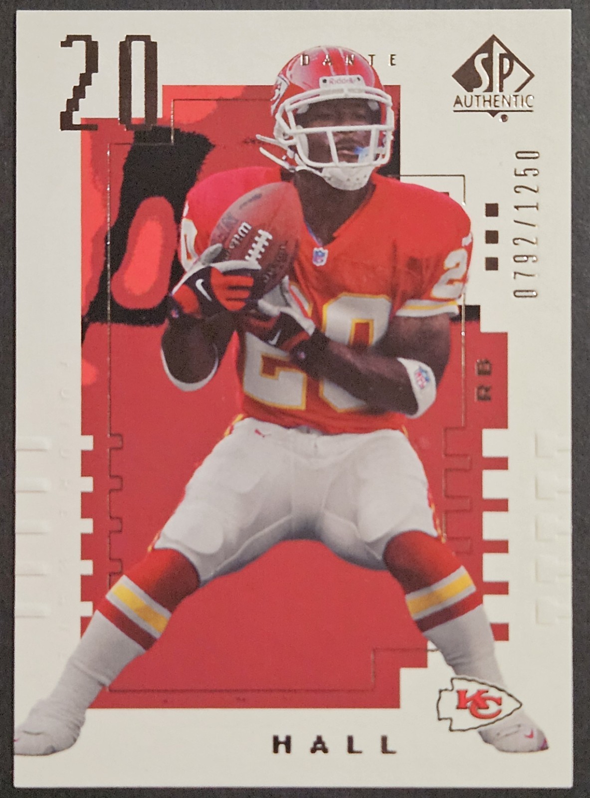 2000 SP Authentic Future Watch #93 Dante Hall Rookie RC /1250 Kansas City Chiefs