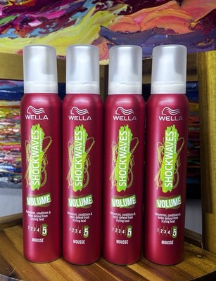 Wella Shockwaves Ultra Strong Power Hold Hairspray #5 250ML Each -Lot Of 4 -NEW