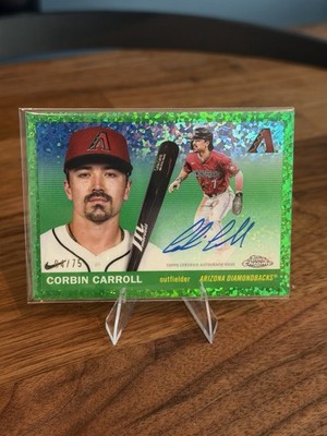 2025 Topps Chrome Platinum Anniversary Corbin Carroll Green Diamond Auto /75