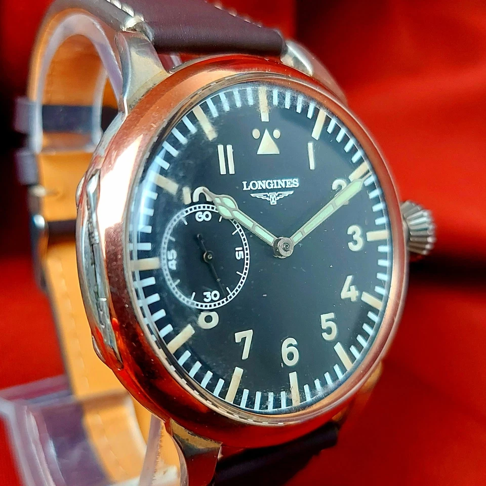 Reloj Longines Vintage Suizo Estilo Militar Coleccionable Reloj de Matrimonio Reparado Foto 2 de 4