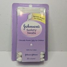 Johnson's Safety Swabs 55 Count - Specially Shaped for Children