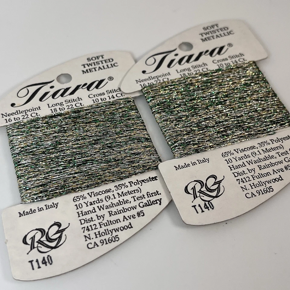 NEW Rainbow Gallery Cross Stitch Tiara Thread Red Twisted Metallic Ribbon T140 - Image 3 of 4