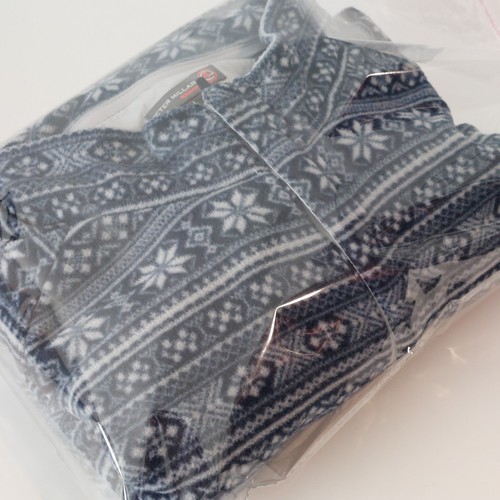 Suéter Pullover Peter Millar Warmth 1/4 Cremallera Polar L Azul Fair Isle Copo de Nieve - Imagen 15 de 15