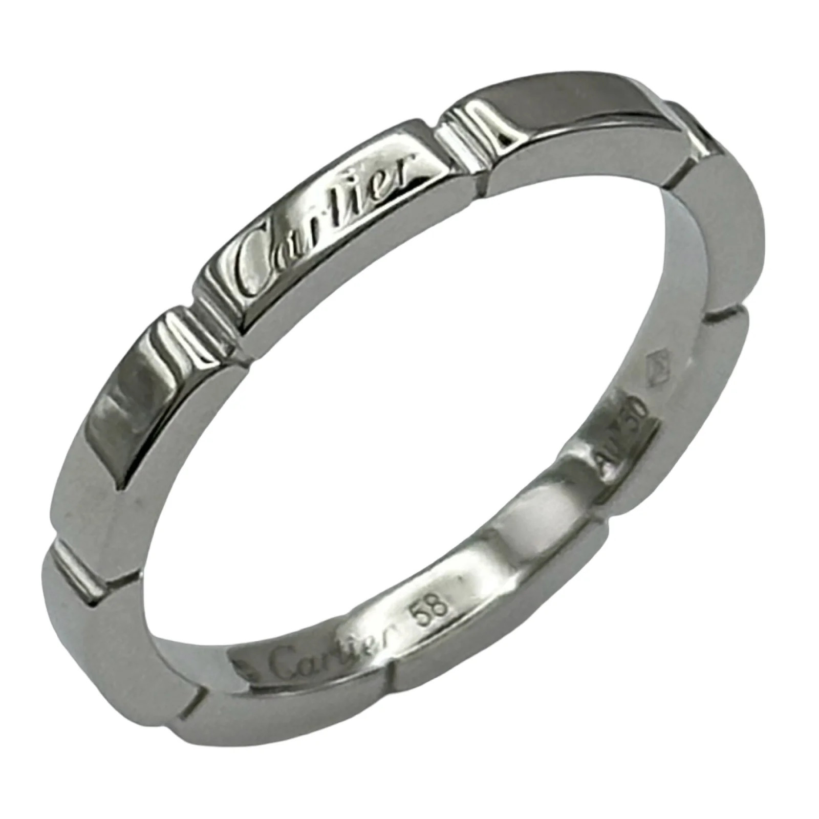 Cartier Mayon Panthere Ring White Gold Au750 Jewelry Used