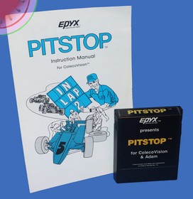 TESTED Coleco COLECOVISION Cartridge PITSTOP Game with Manual 1983 EPYX