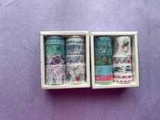 20 rolls - 10pcs/box Japanese Adhesive Masking Washi Tapes 2 Colors Blue