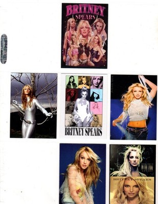 BRITNEY SPEARS   CUSTOM TRADING CARD 6 CARDS  SET