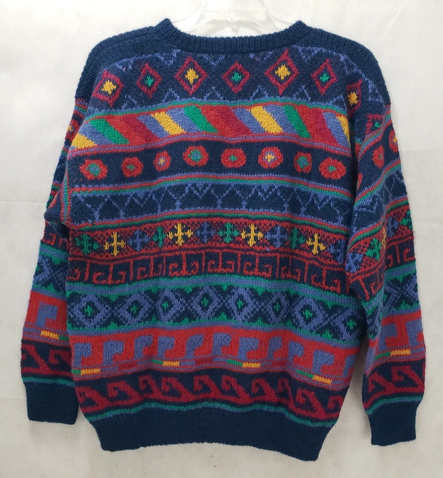 Peruvian Connection - 100% Alpaca Knit Fair Isle - Loud Cosby Sweater - Mens XL - Image 4 of 4