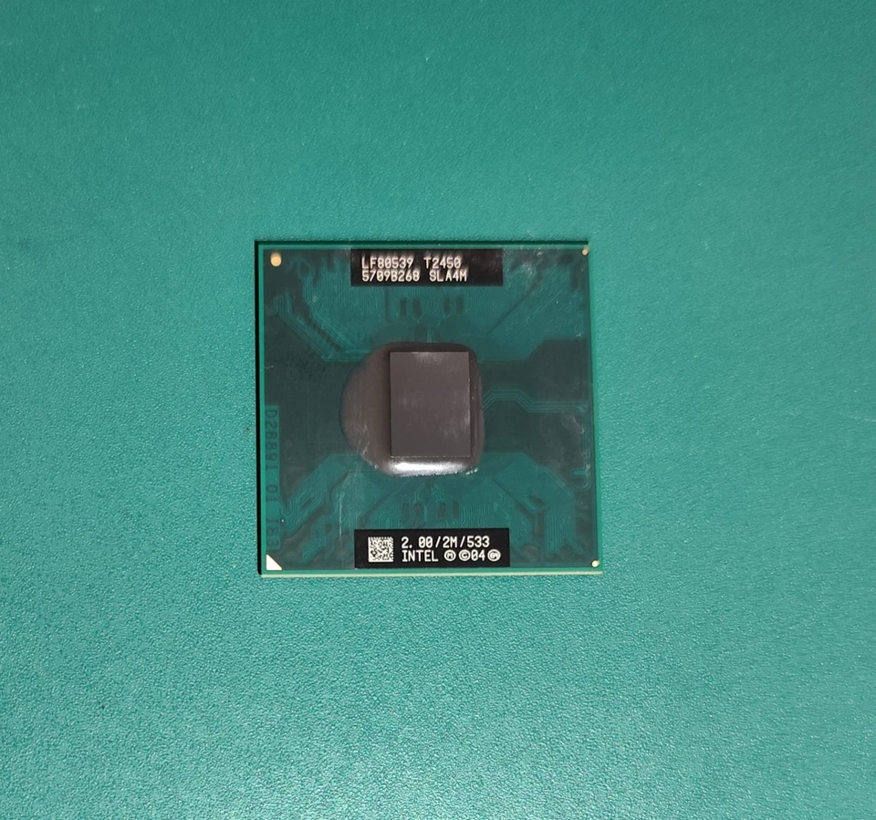 Processore CPU Intel Core 2 Duo LF80539 T2450 2.00/2M/533 Dual Core Socket M - Immagine 2 di 4