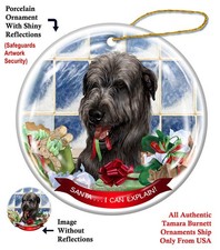 Irish Wolfhound Santa...I Can Explain Holiday Ornament