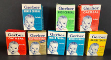 Vintage Gerber Baby Food Mini Cereal Boxes Lot of 8   Empty - Collection