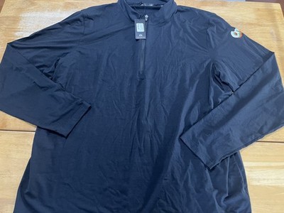 Travis Mathew 3XL NWT Black Crestview 1/4 Zip Pullover Orange Crush Soda A03