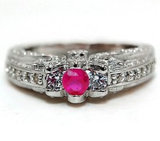 1CT Treated Ruby Topaz 925 Genuine Sterling Silver Ring Jewelry Sz 8 MK6-3