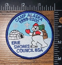 Erie Shores Council Camp Alaska 1999 2000 Polar Bear Igloo Boy Scout Camp Patch