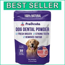 ProDenta All-Natural Dog Dental Powder - 30 Servings for Fresh Breath  Health